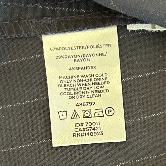 Ann Taylor LOFT | Women’s navy/white pinstripe dress, flutter cap sleeves, sz 14 - Picture 4 of 14